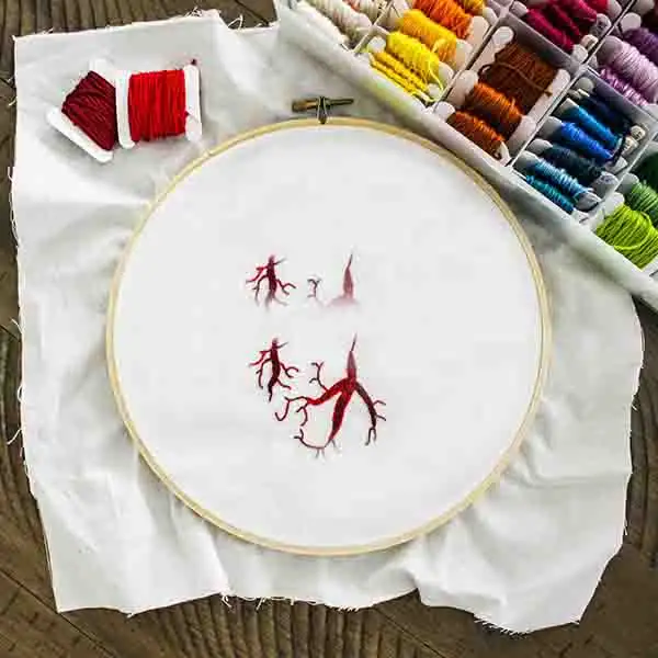 Custom embroidery step 1