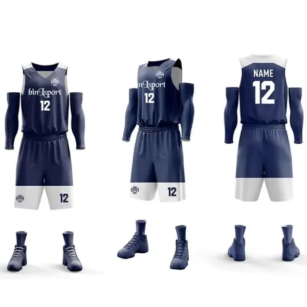 Custom Made Basketball Jerseys Reversible Basketball Gear Blank Shirts Singlets Best Basketball Shorts Blue