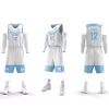 Custom Made Basketball Jerseys Reversible Basketball Gear Blank Shirts Singlets Best Basketball Shorts White Blue 3