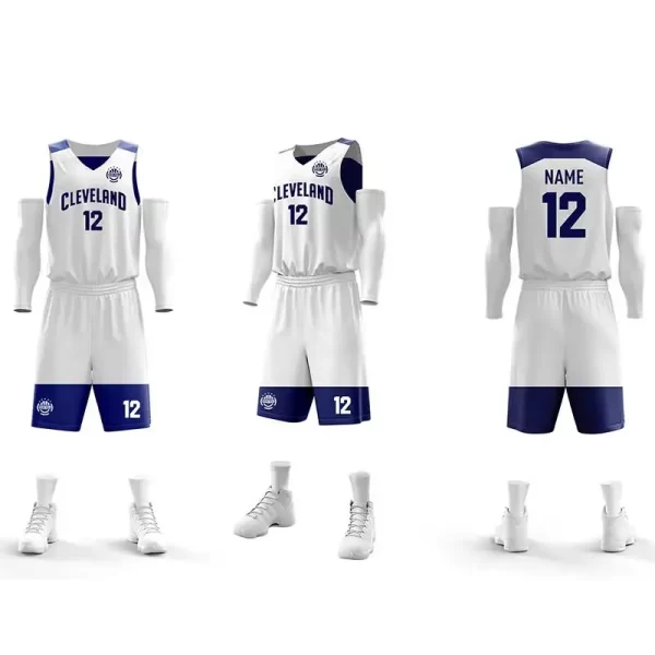 Custom Reversible Basketball Jerseys Youth USA Basketball Jersey Womens Mens Plain Basketball Jersey White Blue-2