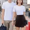 Custom Shirts And Pants Short Sleeve Tshirt White Blank Light Weight Walmart Amazon Hot Selling BSR 200g 6818-5-1