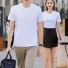 Custom Shirts And Pants Short Sleeve Tshirt White Blank Light Weight Walmart Amazon Hot Selling BSR 200g 6818-6