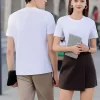 Custom Shirts And Pants Short Sleeve Tshirt White Blank Light Weight Walmart Amazon Hot Selling BSR 200g 6818-7