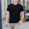 Custom Shirts Black T-shirts Crew Neck Team Clothing Suit Bulk Order Screen Printing And Embroidery 200g 6818-7