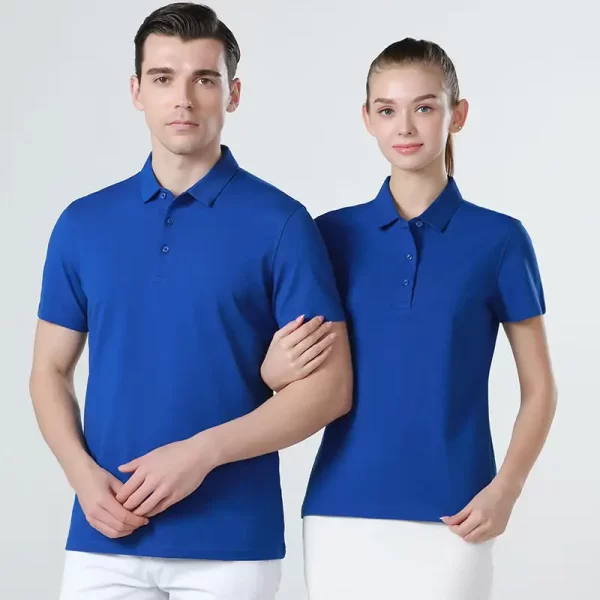 Performance Polo T Shirts Royal Blue Regular Fit Custom Corporate Clothing Casual Business Polo Shirt 4