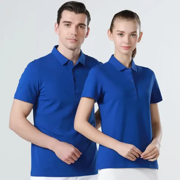 Performance Polo T Shirts Royal Blue Regular Fit Custom Corporate Clothing Casual Business Polo Shirt 5