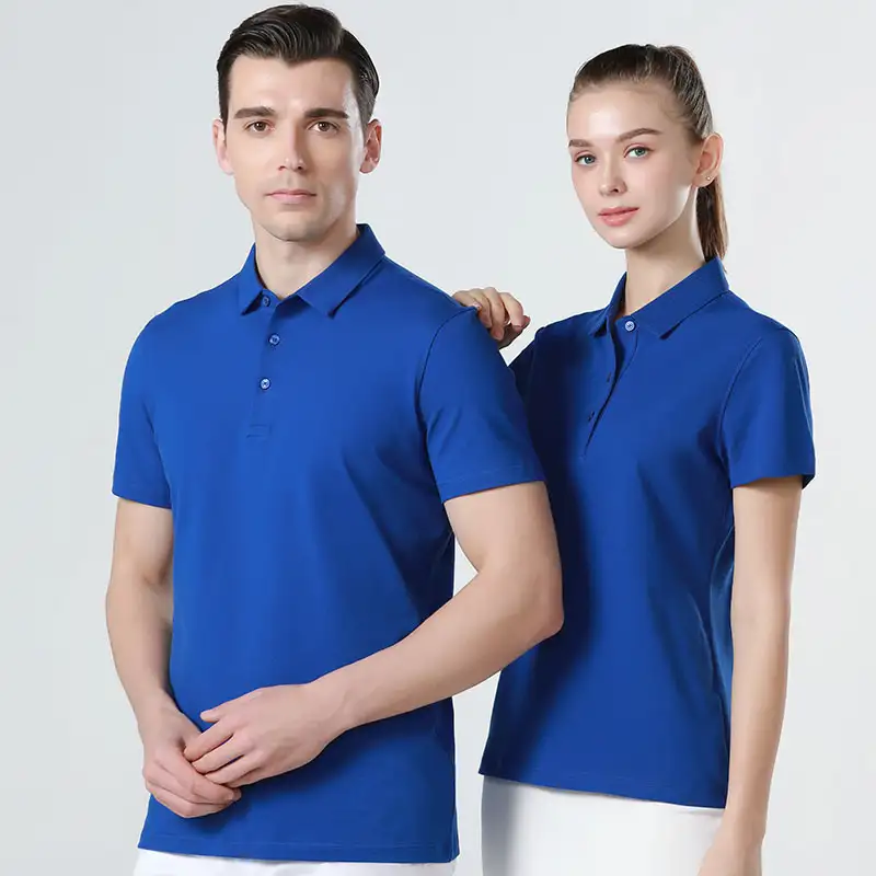 Performance Polo T Shirts Royal Blue Regular Fit Custom Corporate Clothing Casual Business Polo Shirt 6