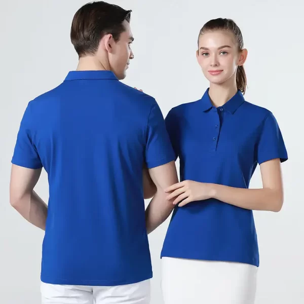 Performance Polo T Shirts Royal Blue Regular Fit Custom Corporate Clothing Casual Business Polo Shirt 7