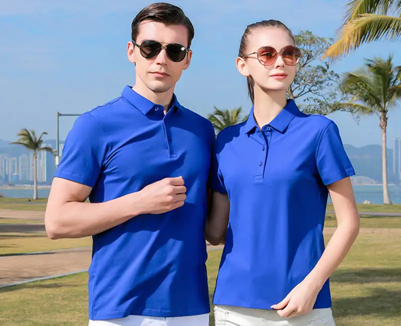 Performance Polo T Shirts Royal Blue Regular Fit Custom Corporate Clothing Casual Business Polo Shirt specification