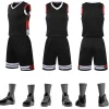 USA Basketball Singlets Blank Basketball Jersey with Trim and Stripes 1003-1