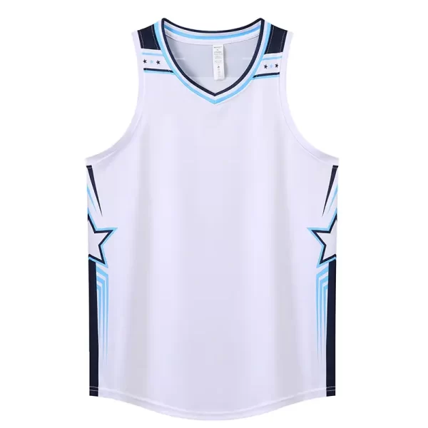 Basketball Jersey And Shorts Set Cheap NBA Basketball Jerseys Blank Shirts White 1021 1