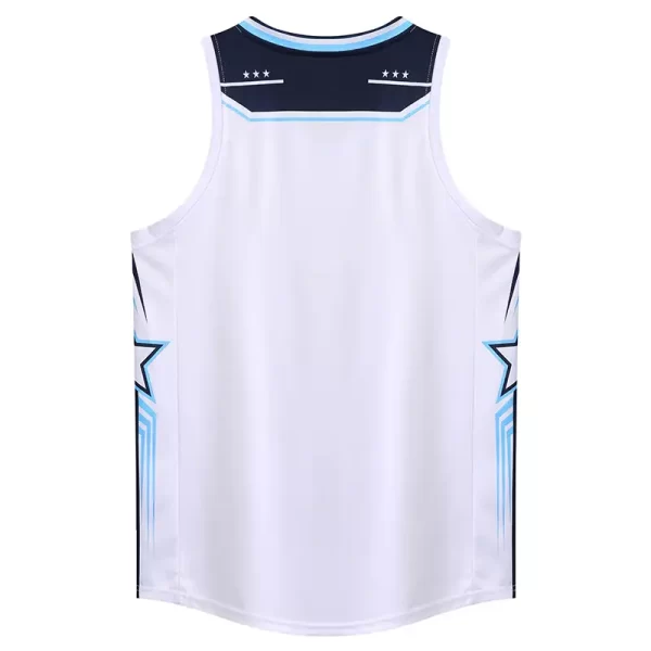 Basketball Jersey And Shorts Set Cheap NBA Basketball Jerseys Blank Shirts White 1021 2