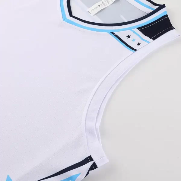 Basketball Jersey And Shorts Set Cheap NBA Basketball Jerseys Blank Shirts White 1021 4