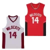Basketball Jerseys WILDCATS 14 BOLTON Jersey Sewing Embroidery High Quality Basketball Shirts White and Red Number 1