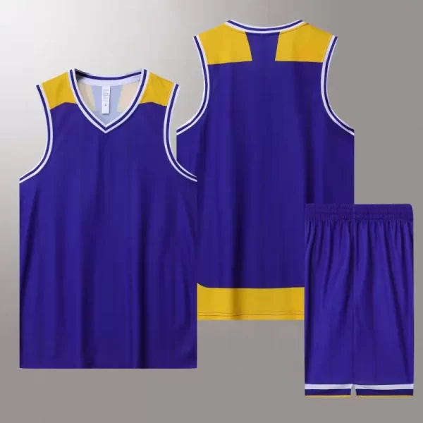 Adult Breathable Basketball Jersey Set Training Uniform Men Women Quick Drying Basketball T Shirt Blank Black White Blue 5