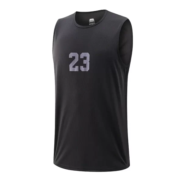 Basketball Vest 23 Shooting Sleeveless Shirts Dry Fit Running Vest Male Jogging Workout Basketball Tops Tank 5