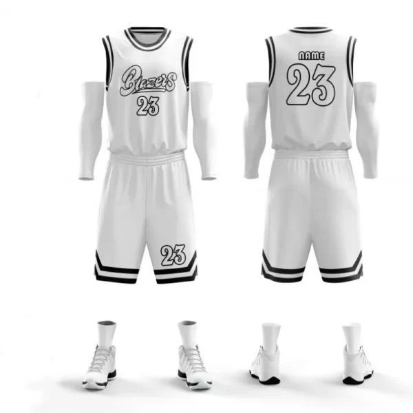 Blank Basketball Jerseys and Shorts Set for Mens Womens and Kids Adult Jerseys Dri Fit Coolmax Basketball Suit 2