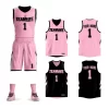 Reversible Basketball Jersey set For Mens Womens Kids Practice Basketball Jerseys with Numbers Black Blue 3