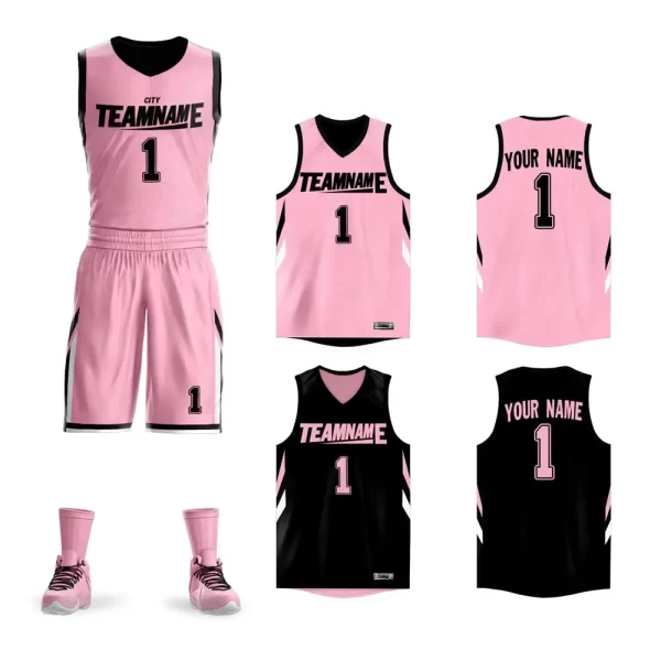 Reversible Basketball Jersey set For Mens Womens Kids Practice Basketball Jerseys with Numbers Black Blue 3