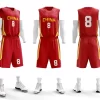 Practice Jerseys Basketball Cheap Reversible Basketball Jerseys with Numbers for Youth and College Students 2