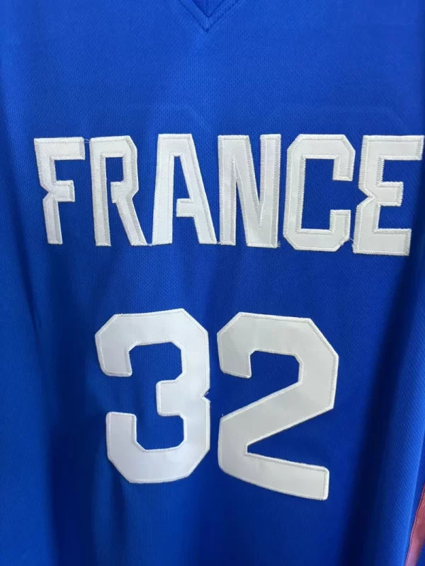Basketball jerseys 2024 France 34 WEMBANYAMA Basketball Shirts Sewing embroidery High Quality Activewear Light Blue 3