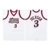 Philadelphia No. 3 Alan Iverson Basketball Jerseys 1996 USA Mens Retro Classic Jersey Home and Away White Black 4
