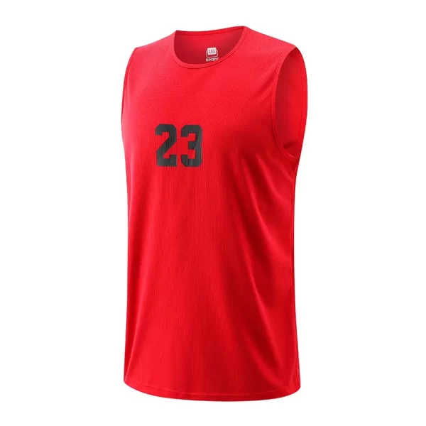 Basketball Vest 23 Shooting Sleeveless Shirts Dry Fit Running Vest Male Jogging Workout Basketball Tops Tank 4