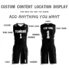 Reversible Basketball Jersey set For Mens Womens Kids Practice Basketball Jerseys with Numbers Black Blue 1