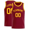 Youth Basketball Uniform Cleveland Cavaliers Style Shirts Red Color with Strip Edge Sleeveless 7