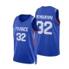 Basketball jerseys 2024 France 34 WEMBANYAMA Basketball Shirts Sewing embroidery High Quality Activewear Light Blue 1