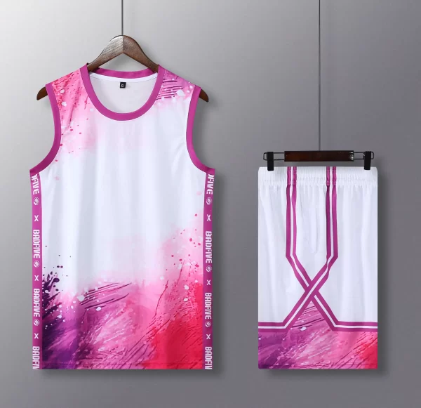 Basketball Youth Jerseys 2 Piece Set Basketball Game Clothes Sublimation and Screen Printing 2025 New Design 11