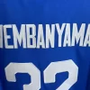 Basketball jerseys 2024 France 34 WEMBANYAMA Basketball Shirts Sewing embroidery High Quality Activewear Light Blue 4