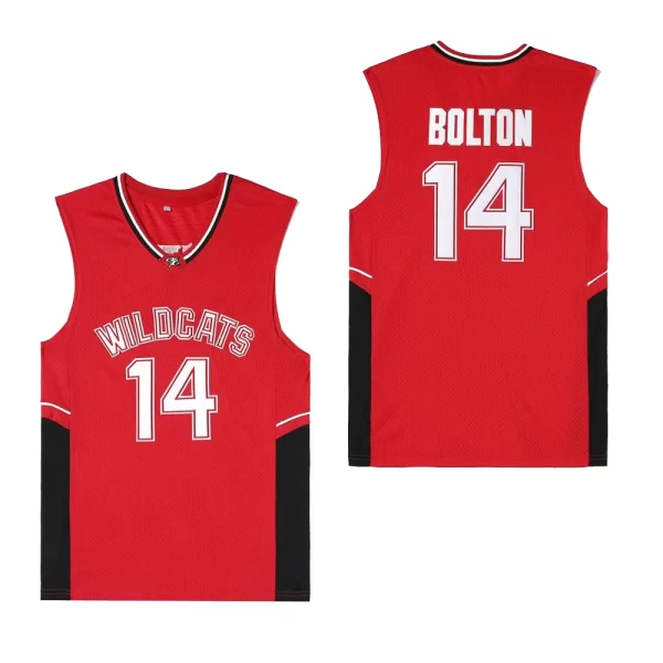 Basketball Jerseys WILDCATS 14 BOLTON Jersey Sewing Embroidery High Quality Basketball Shirts White and Red Number 2
