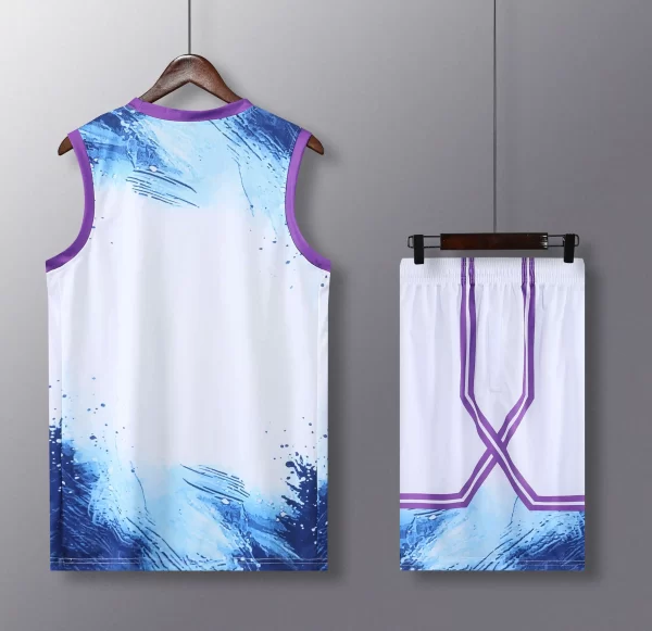 Basketball Youth Jerseys 2 Piece Set Basketball Game Clothes Sublimation and Screen Printing 2025 New Design 10