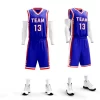 Blank basketball jerseys and basketball shorts set basketball training uniform dri fit coolmax shirts sleeveless 1