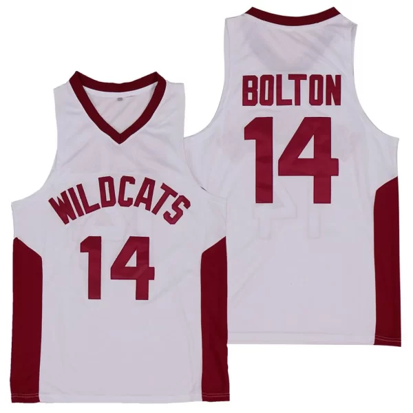 Basketball Jerseys WILDCATS 14 BOLTON Jersey Sewing Embroidery High Quality Basketball Shirts White and Red Number 3