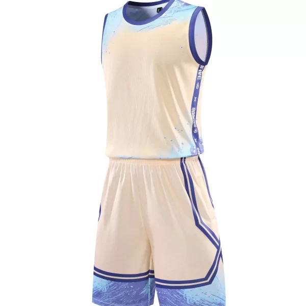 Basketball Youth Jerseys 2 Piece Set Basketball Game Clothes Sublimation and Screen Printing 2025 New Design 5