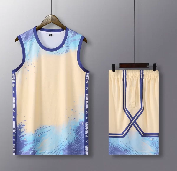 Basketball Youth Jerseys 2 Piece Set Basketball Game Clothes Sublimation and Screen Printing 2025 New Design 12