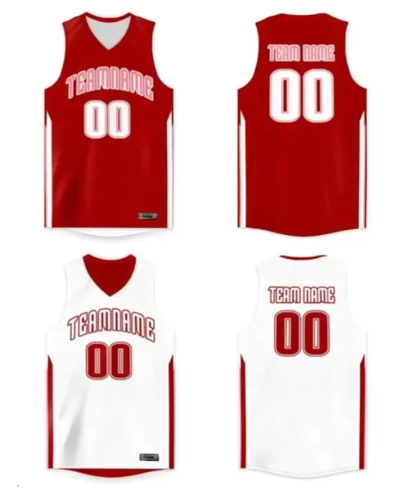 Reversible Basketball Jerseys Personalized Printed Name and Number Team Sports Uniform for College School 9