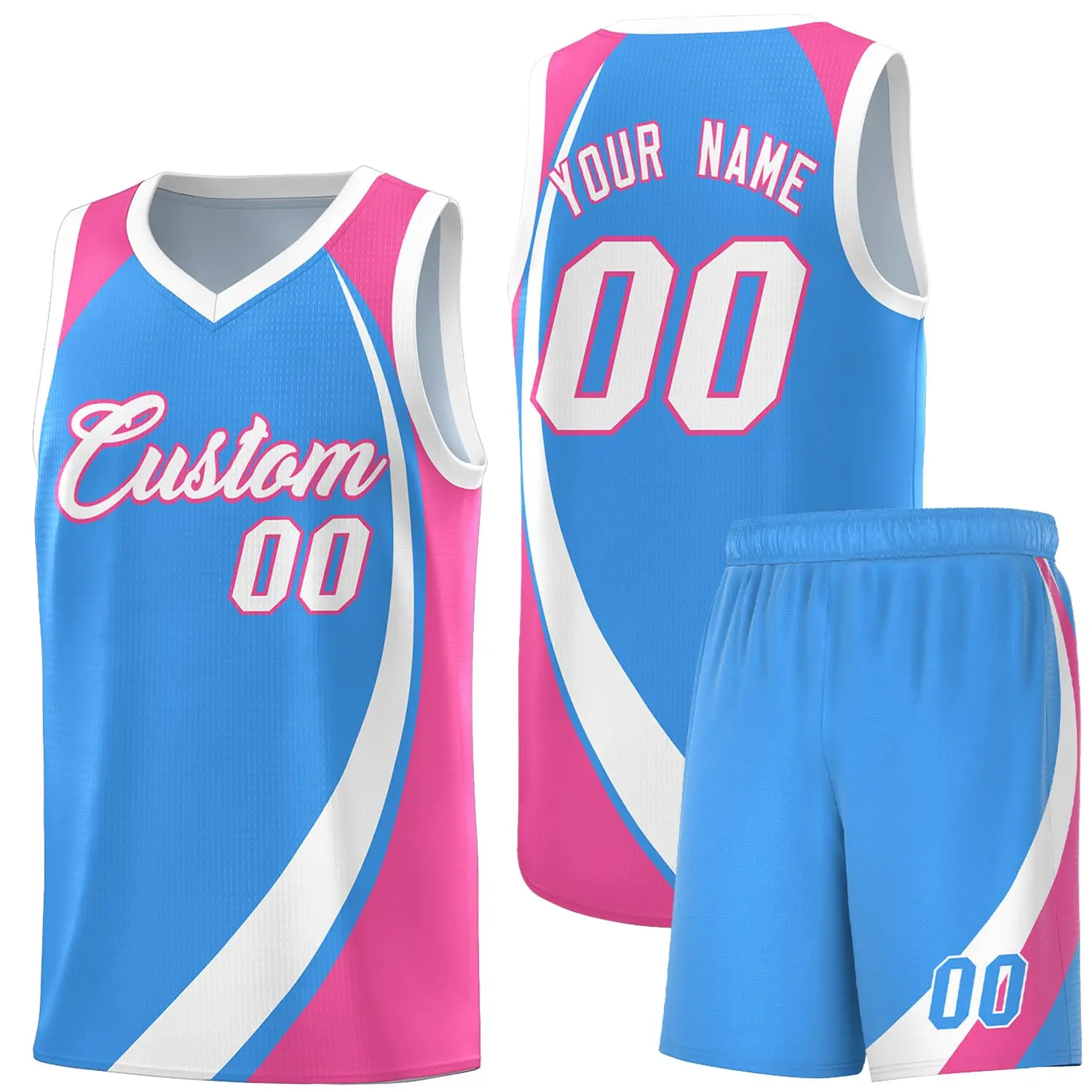 Reversible Basketball Practice Jerseys Basketball Jersey Set Green Blue Gold Custom Names Numbers 4