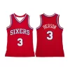 Philadelphia No. 3 Alan Iverson Basketball Jerseys 1996 USA Mens Retro Classic Jersey Home and Away White Black 2
