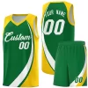 Reversible Basketball Practice Jerseys Basketball Jersey Set Green Blue Gold Custom Names Numbers 6