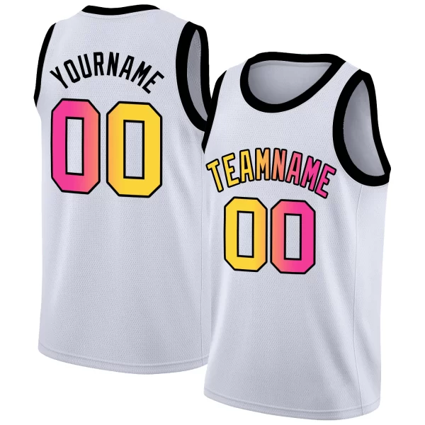 Round Neck Basketball Jerseys Wholesale Full Sublimation with Team Name and Numbers Athletic Shirts for Training 4