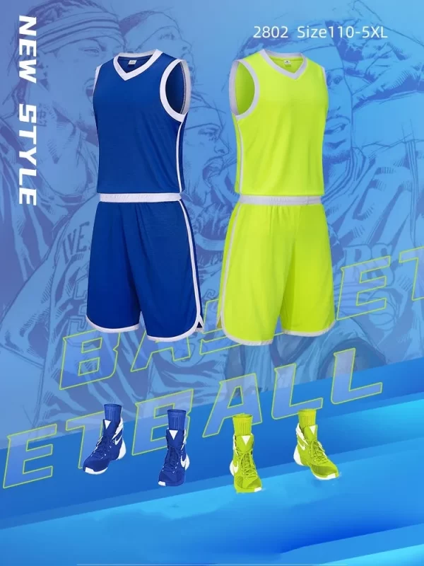 Basketball Jersey Suit Basketball Team Training Uniform 3D Printed Sportswear Basketball Clothes Dri Fit Coolmax 5