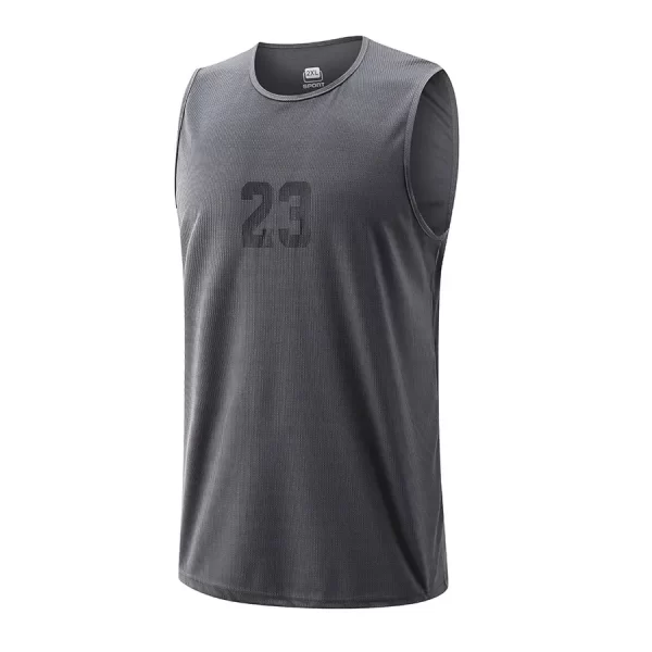 Basketball Vest 23 Shooting Sleeveless Shirts Dry Fit Running Vest Male Jogging Workout Basketball Tops Tank 11