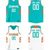 Reversible Basketball Jerseys Personalized Printed Name and Number Team Sports Uniform for College School 4