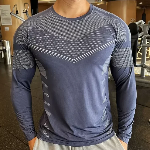 Compression sweatshirt long sleeve rash guard for running sports shirt high quality 6