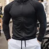 Cycling Sweatshirts Sports Running T-Shirts Long Sleeve with Hoodie Training Sweatshirt Gym Clothing 13
