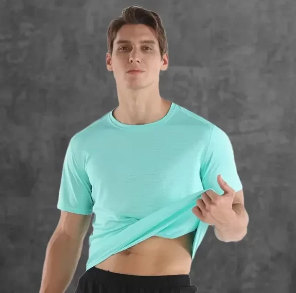 Green Dri Fit Coolmax Stretch Casual T-Shirts for Soccer and Basketball 3
