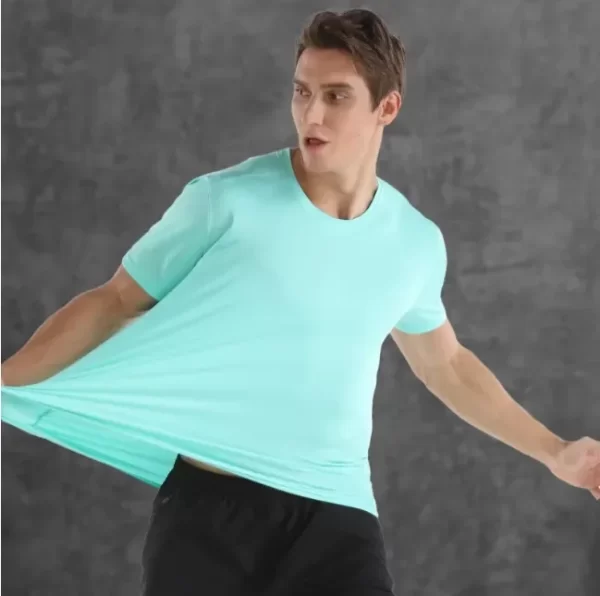 Green Dri Fit Coolmax Stretch Casual T-Shirts for Soccer and Basketball 9